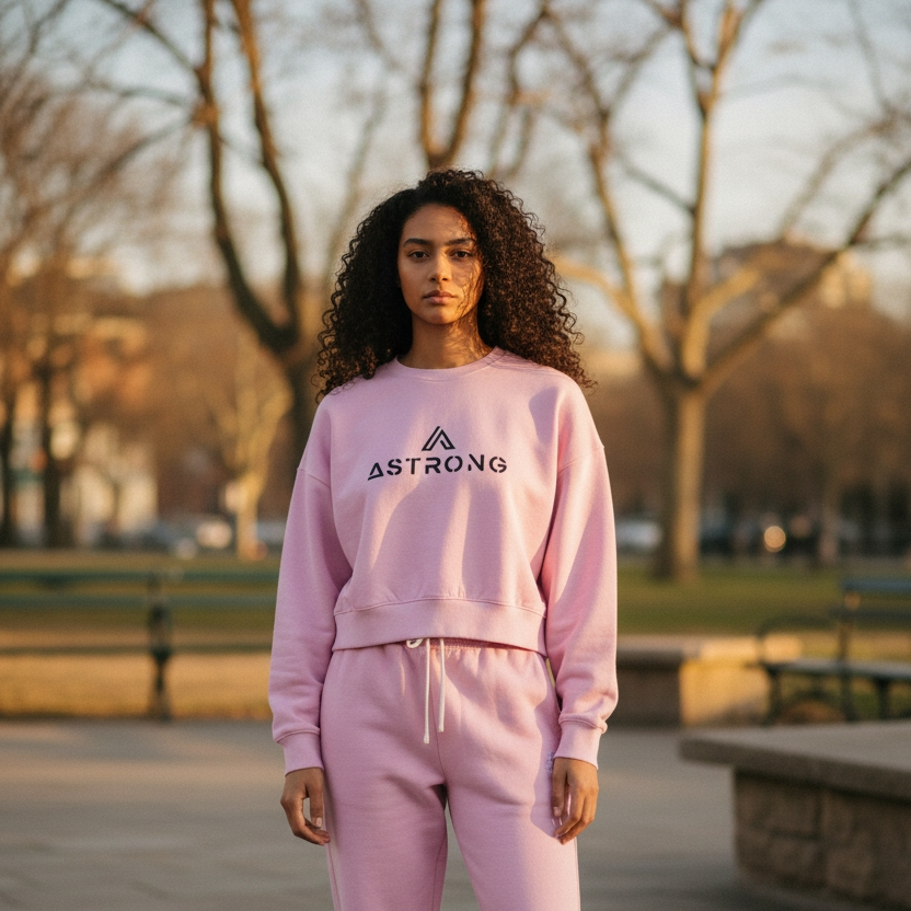 VINTAGE WASHED CROPPED SWEATSHIRT AND SWEATS SET
